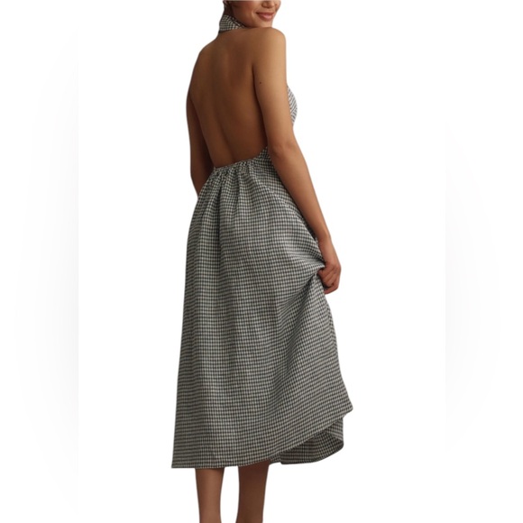 NWT Reformation Tace Linen Dress in Blue Motif Size 12 - Picture 2 of 10